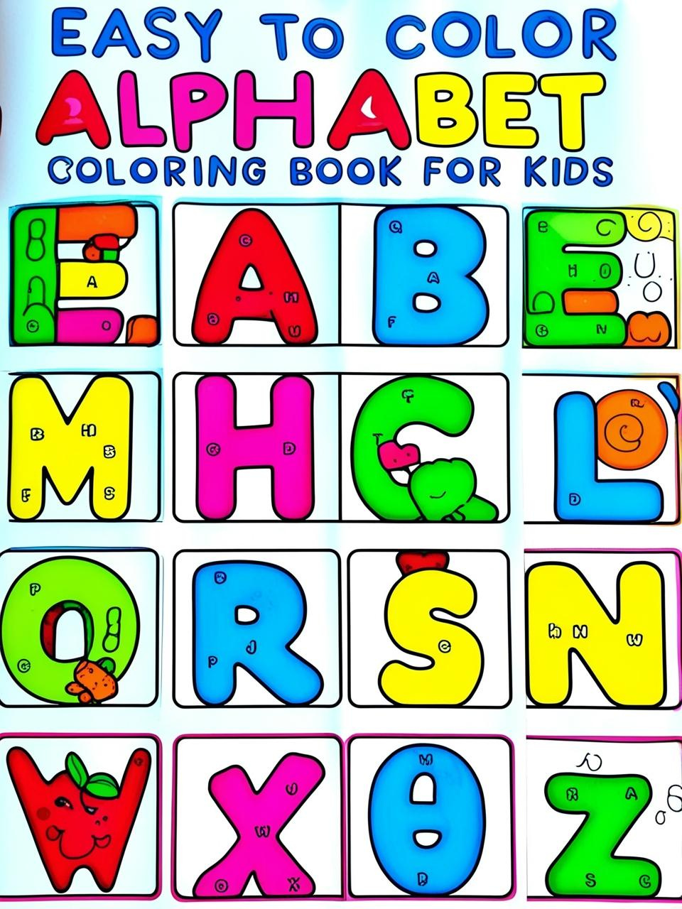 Easy To Color Alphabet Coloring Book for Kids - Payhip