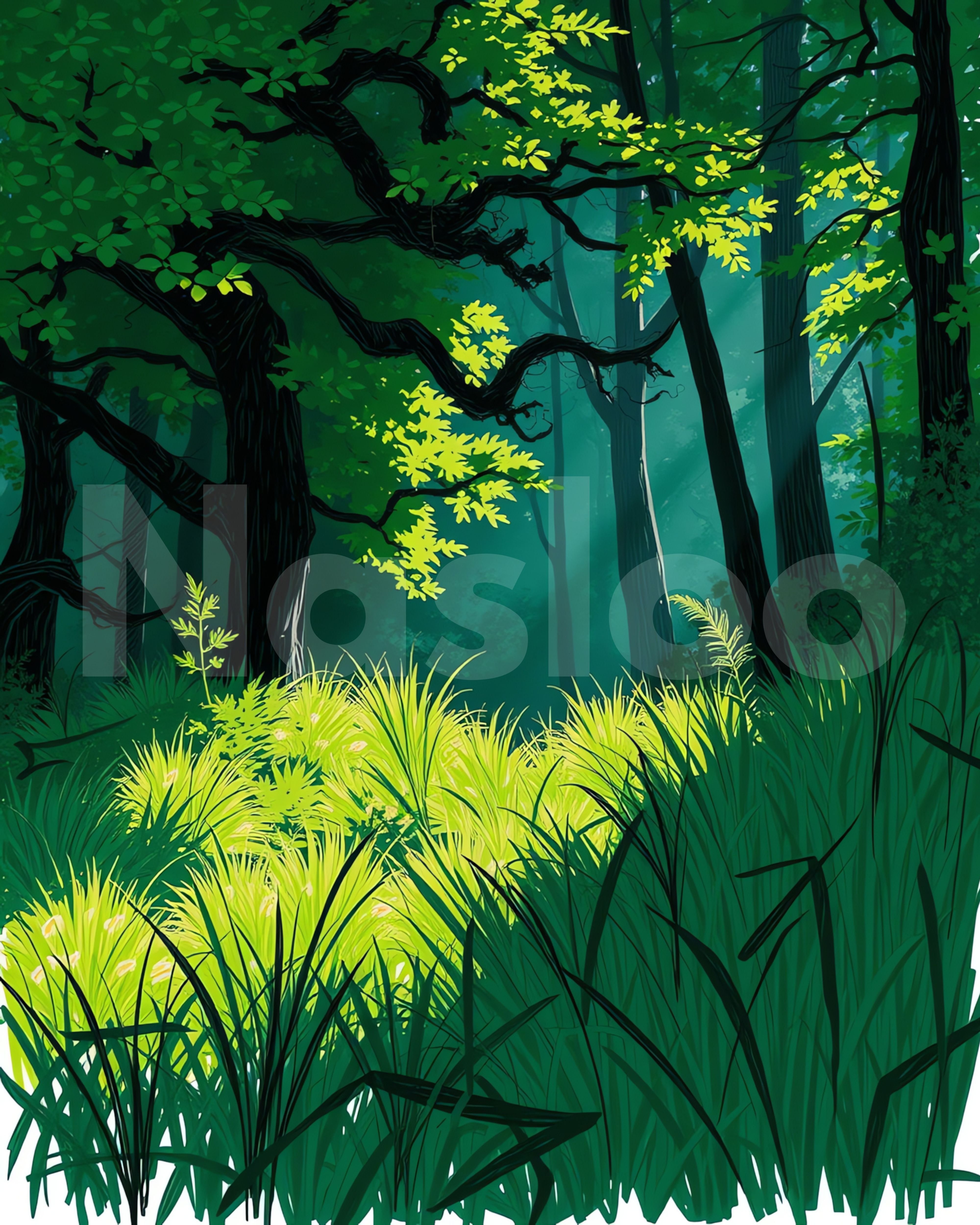 A Hand-drawn sketch of green nature Illustration - Payhip