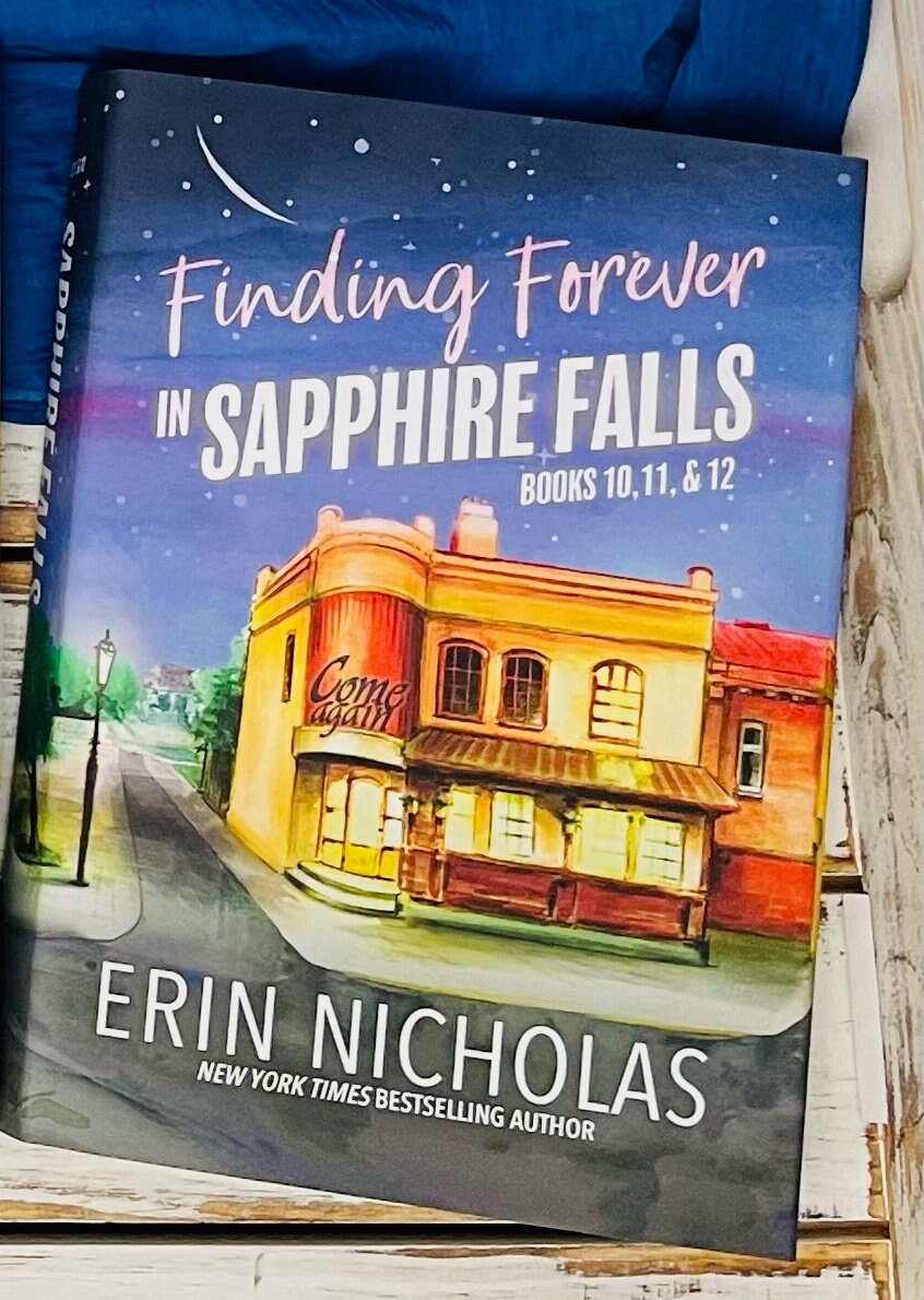 Finding Forever in Sapphire Falls (books 10-12) hardback special edition displayed