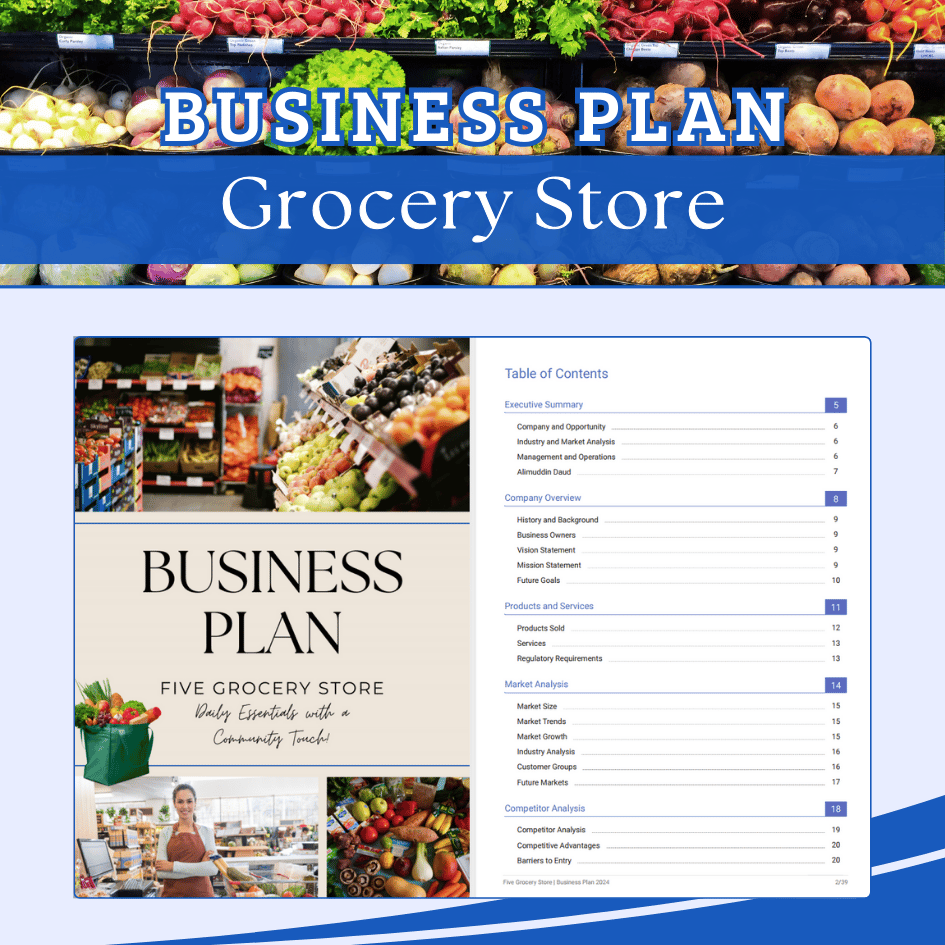 BUSINESS PLAN TEMPLATE - Grocery Store