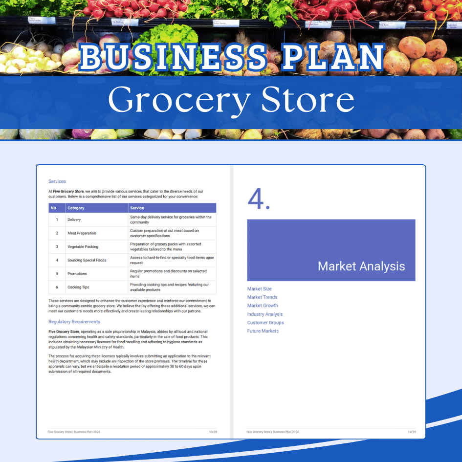BUSINESS PLAN TEMPLATE - Grocery Store