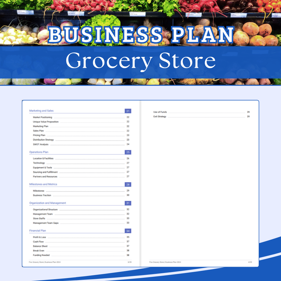 BUSINESS PLAN TEMPLATE - Grocery Store