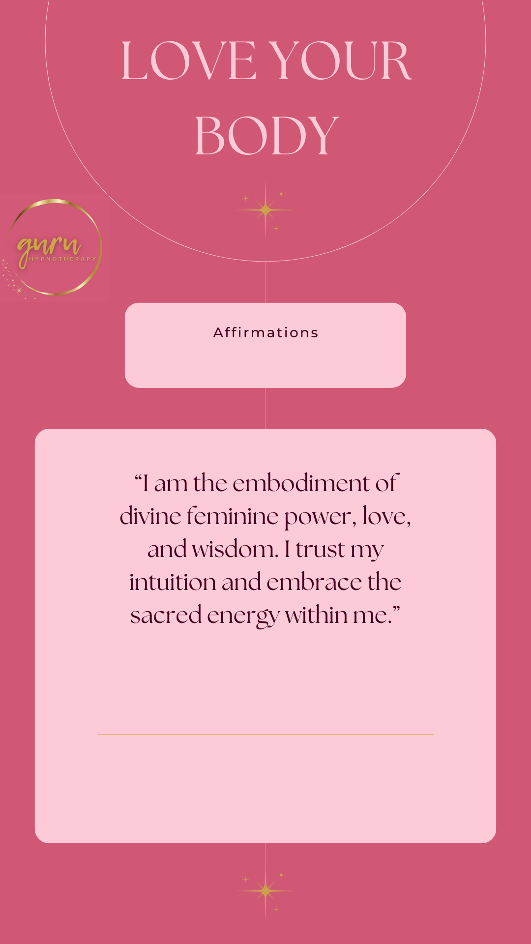 love your body, affirmation, guru circles