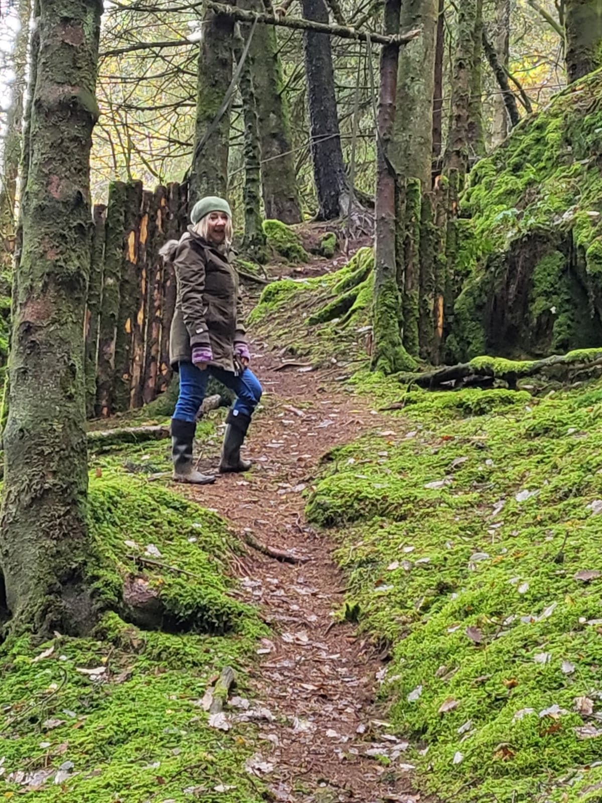 woman, trees, grass, guru circles