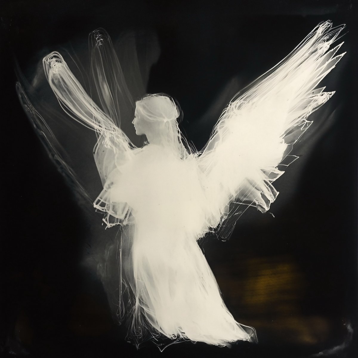 angel portrait angel wall decor angel digital art celestial decor minimalist angel black white angel modern angel print angel silhouette