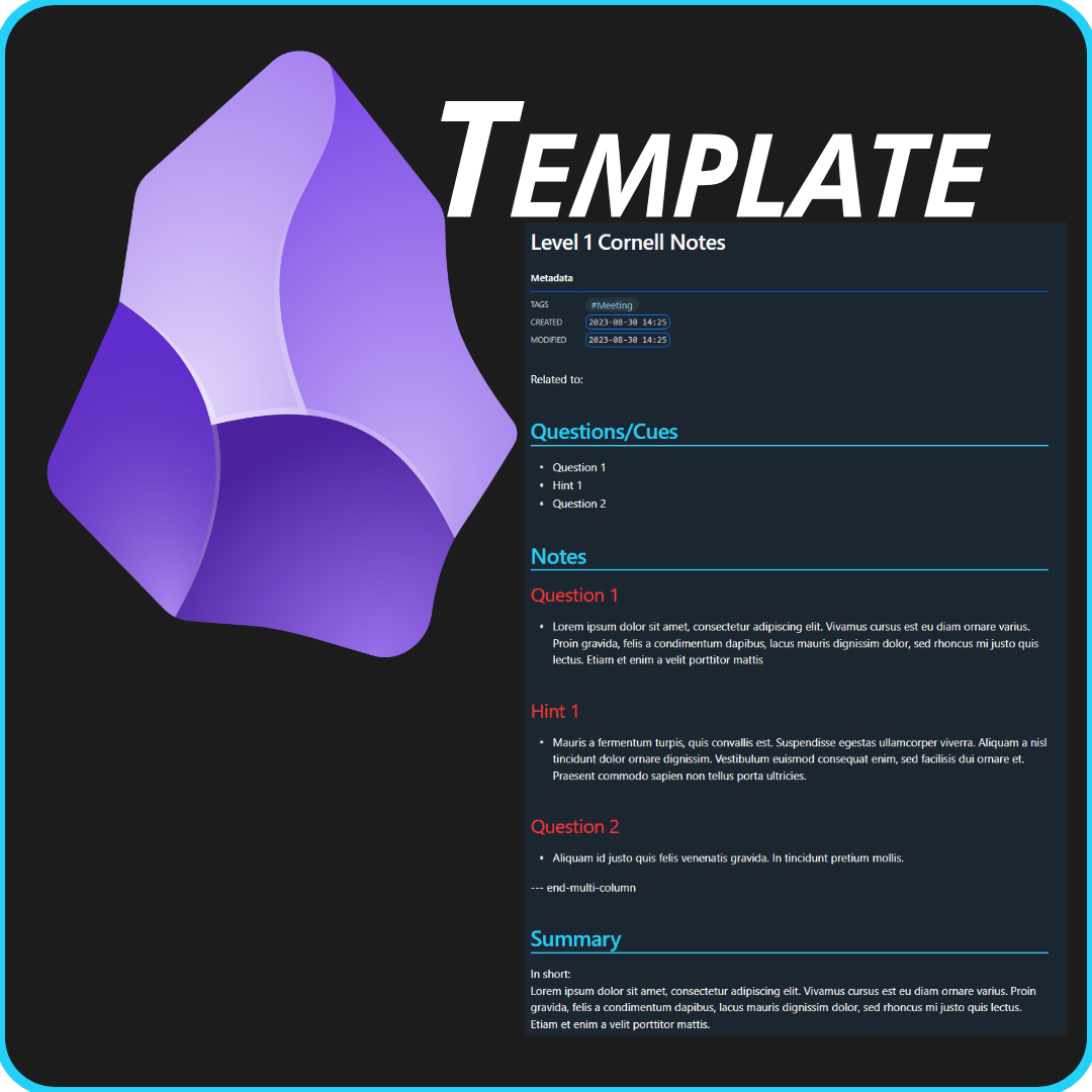 obsidian-template-for-cornell-notes-level-1