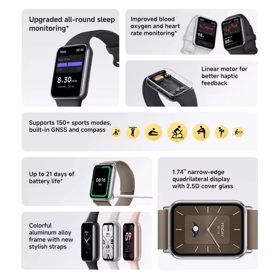 Xiaomi smart band 9 pro Amoled Smart Watch Fitness Tracker