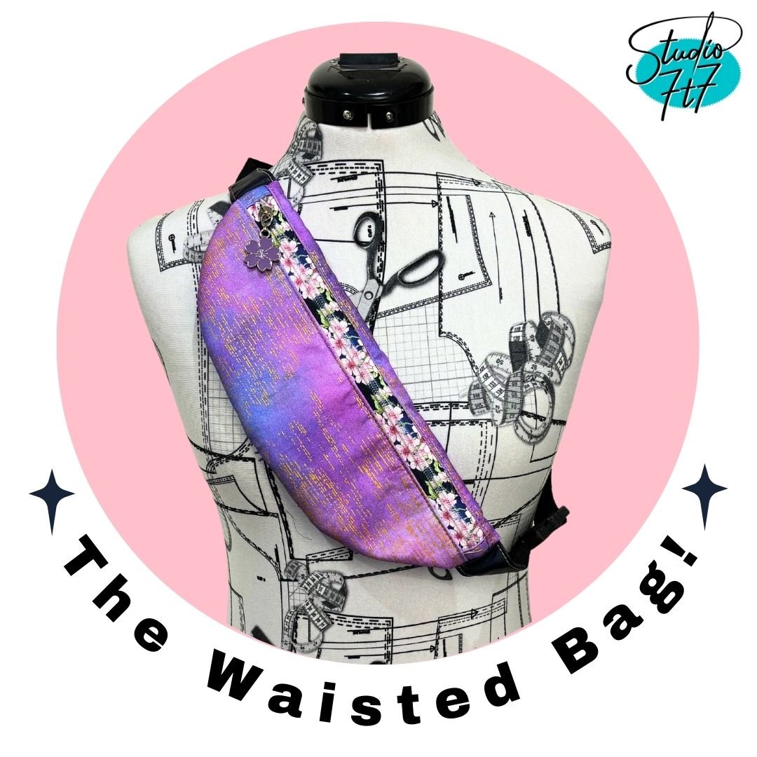 The waisted bag, a sling bag, fanny pack bag, bum bag, slim running belt, diy sewing pattern by studio 7t7