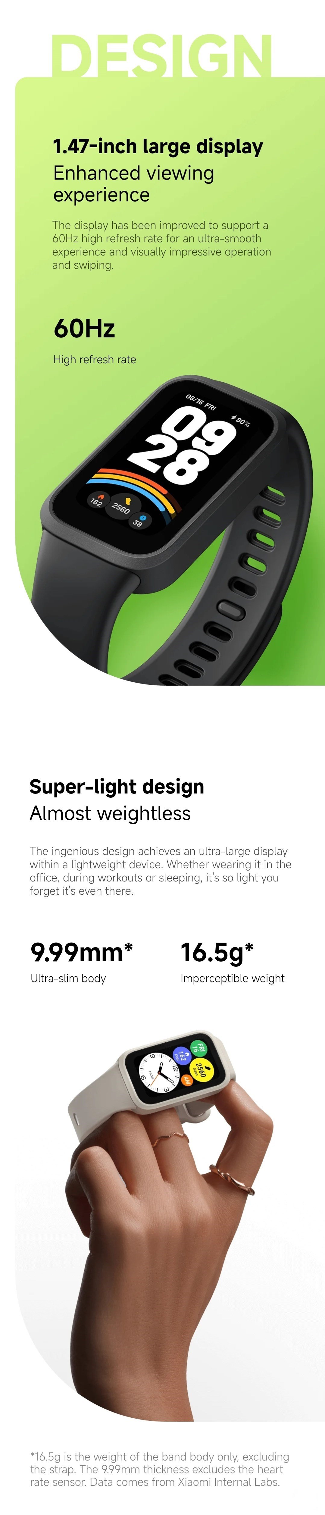 Xiaomi Smart Band 9 Active Replaceable frame Fitness Tracker