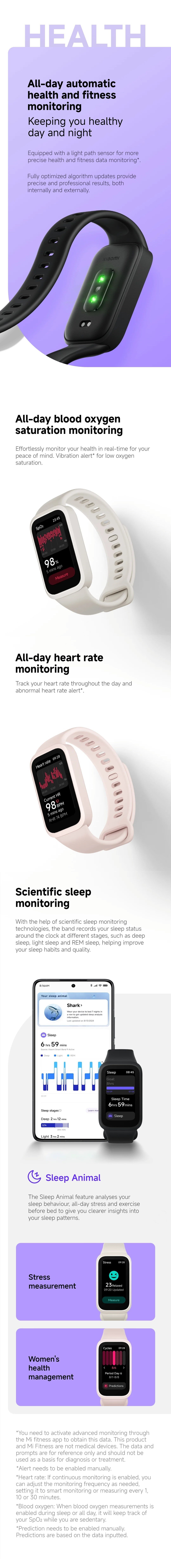 Xiaomi Smart Band 9 Active Replaceable frame Fitness Tracker