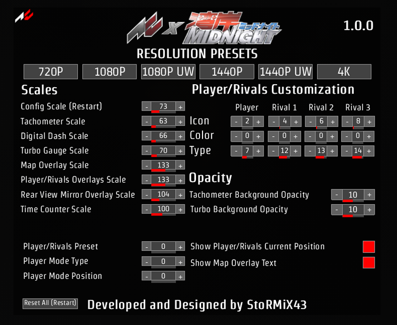 In-Game Settings Panel