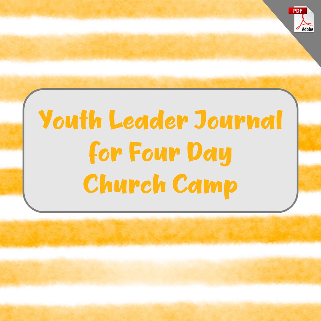 Youth Leader Journal for Four Day Church Camp (PDF License)