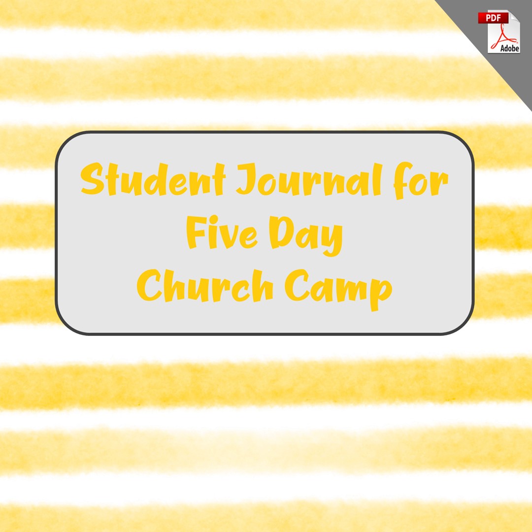 Student Journal for Five Day Church Camp (PDF License)