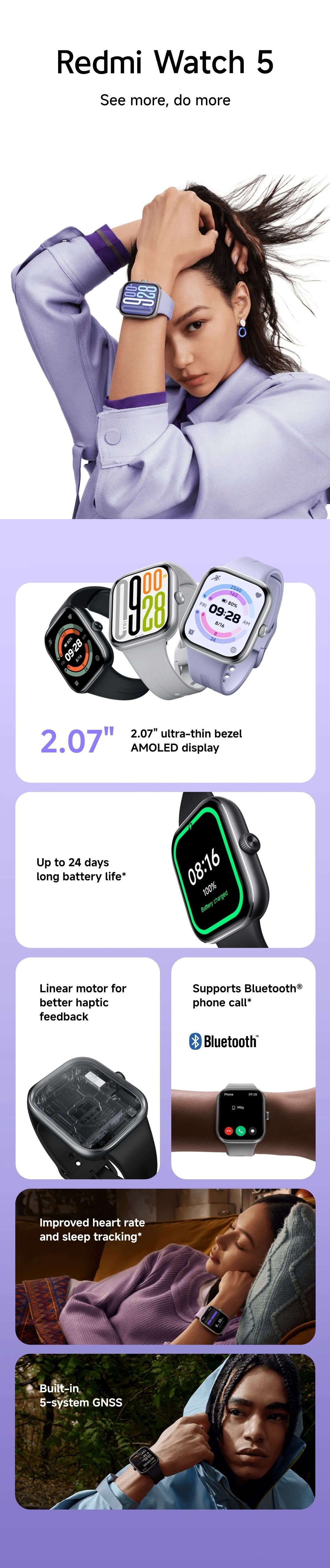 Xiaomi Redmi Watch 5 Calling Smart Watch GPS Fitness Tracker