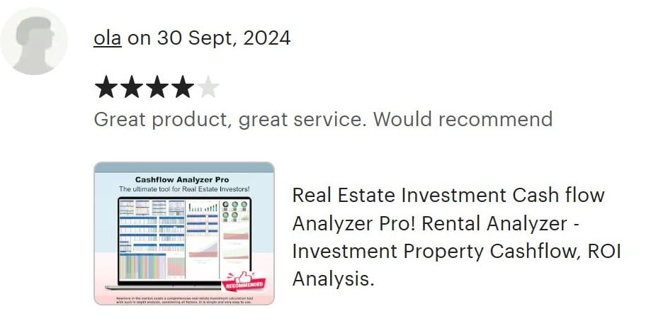 Real Estate Investment Cash flow Analyzer Pro! Rental Analyzer - Investment Property Cashflow, ROI Analysis.