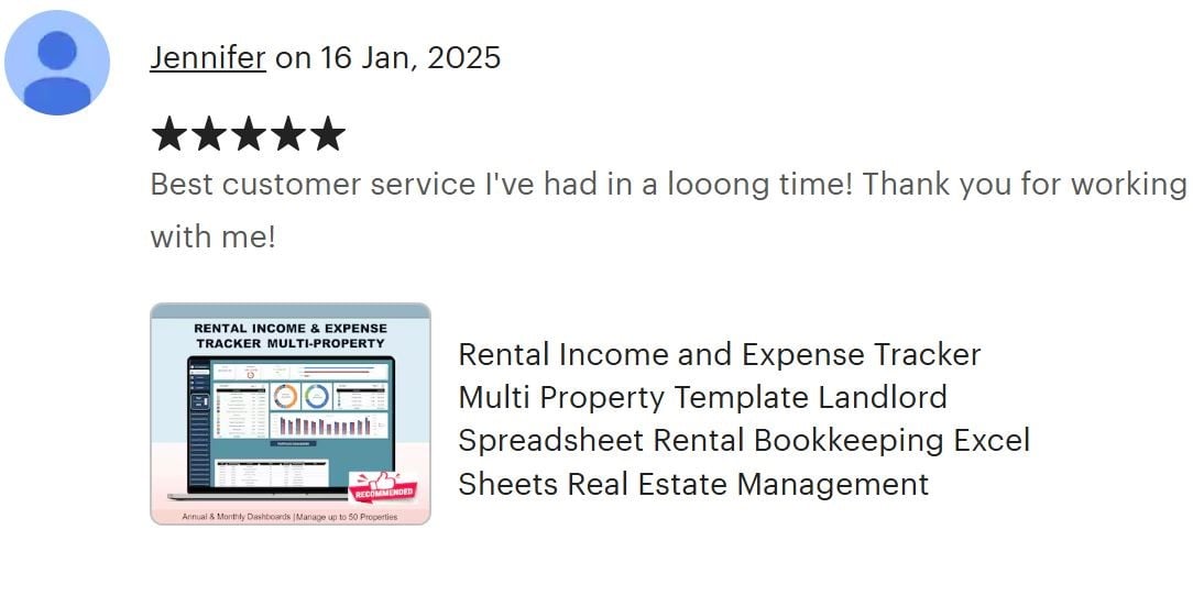 Jennifer. Rental Income and Expense Tracker Multi Property Template Landlord Spreadsheet Rental Bookkeeping Excel Sheets Real Estate Management from AssetAFC.com