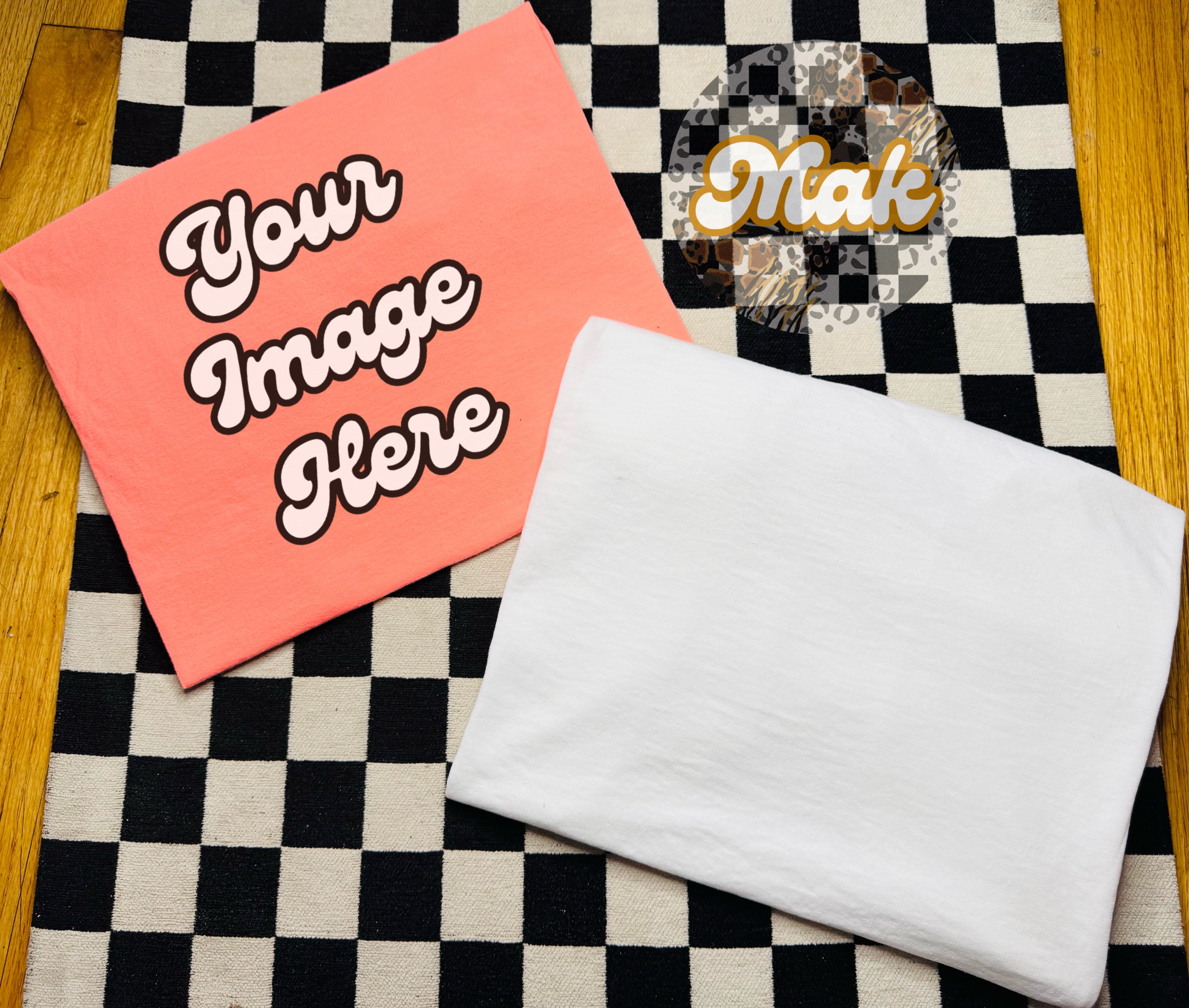 Cc neon red orange checkered/ white mockup - Payhip