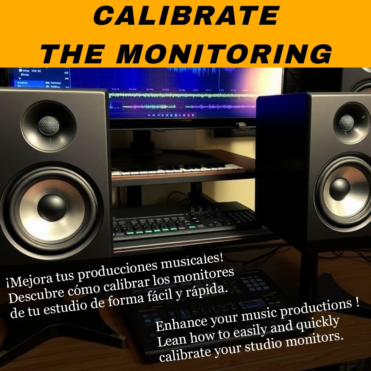 Los dos monitores de un estudio de grabación de audio.