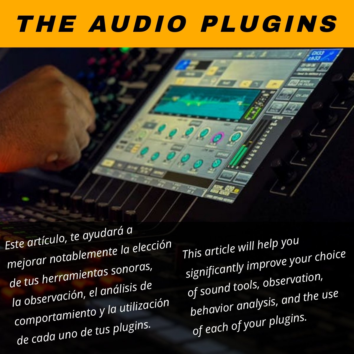 El ingeniero de mezcla está ajustando el plugin de ecualización.