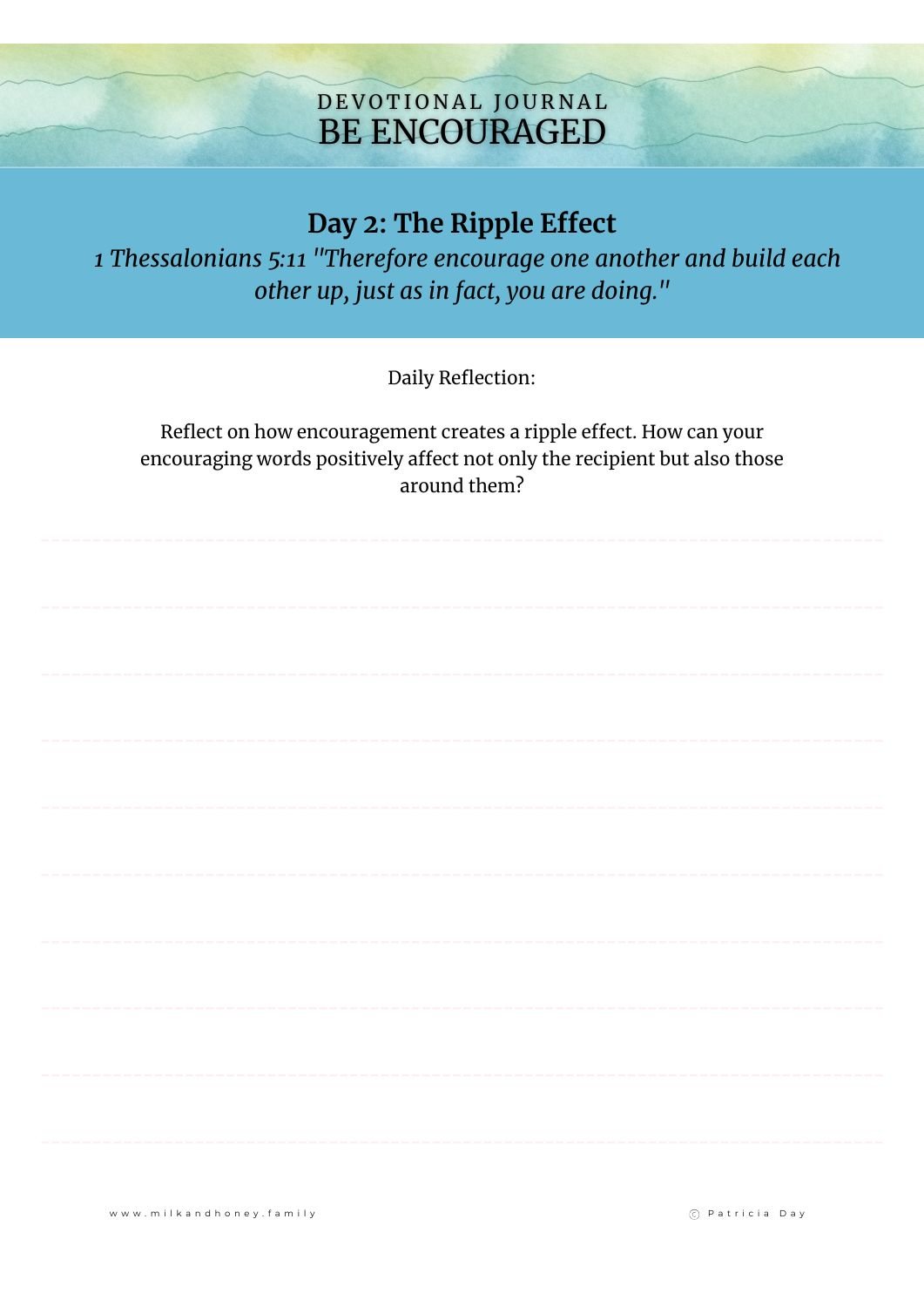 be encouraged devotional sample page