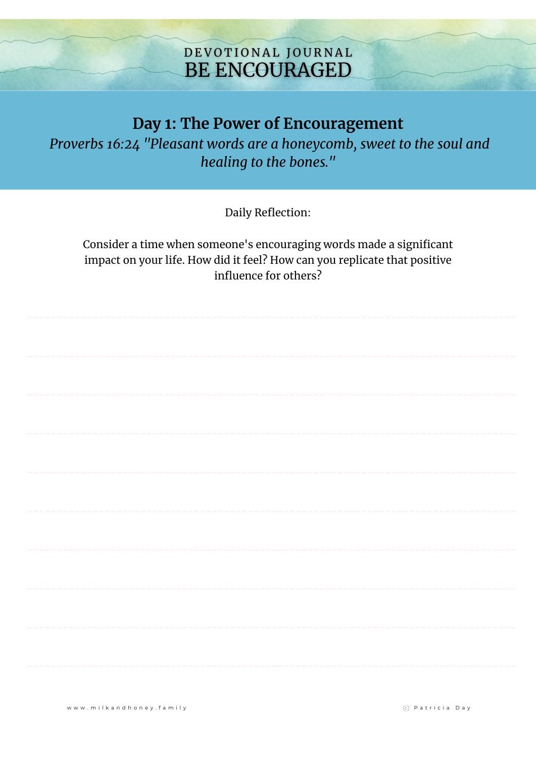 be encouraged devotional sample page
