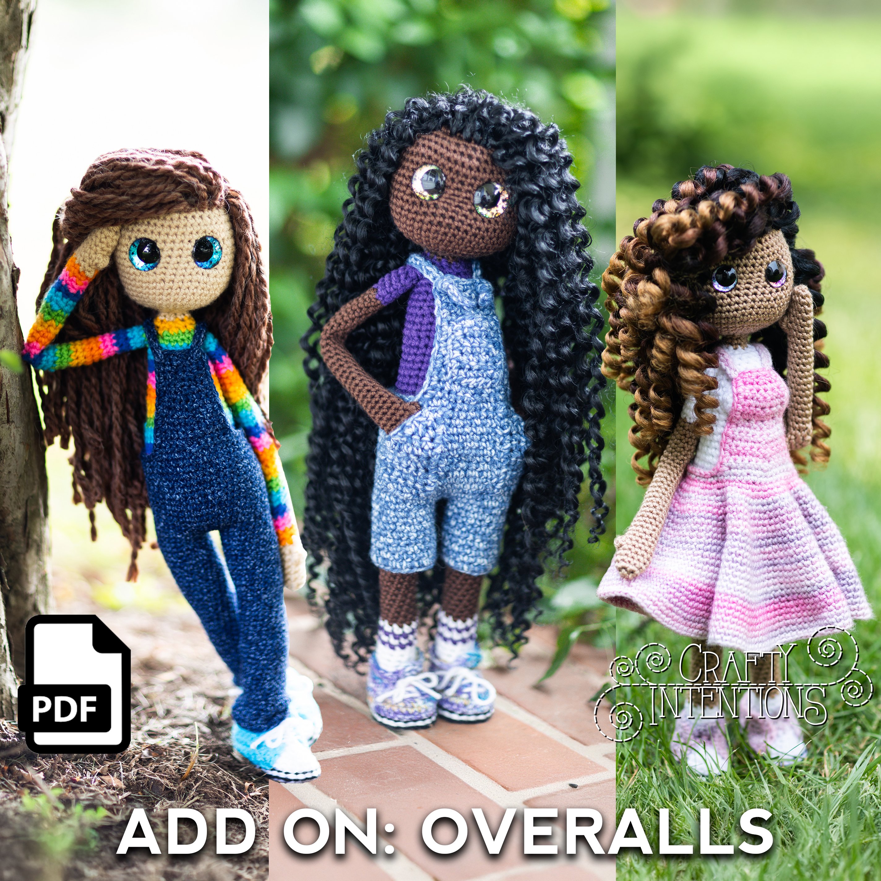 Doll Add-on: OVERALLS Crochet Pattern by Crafty Intentions