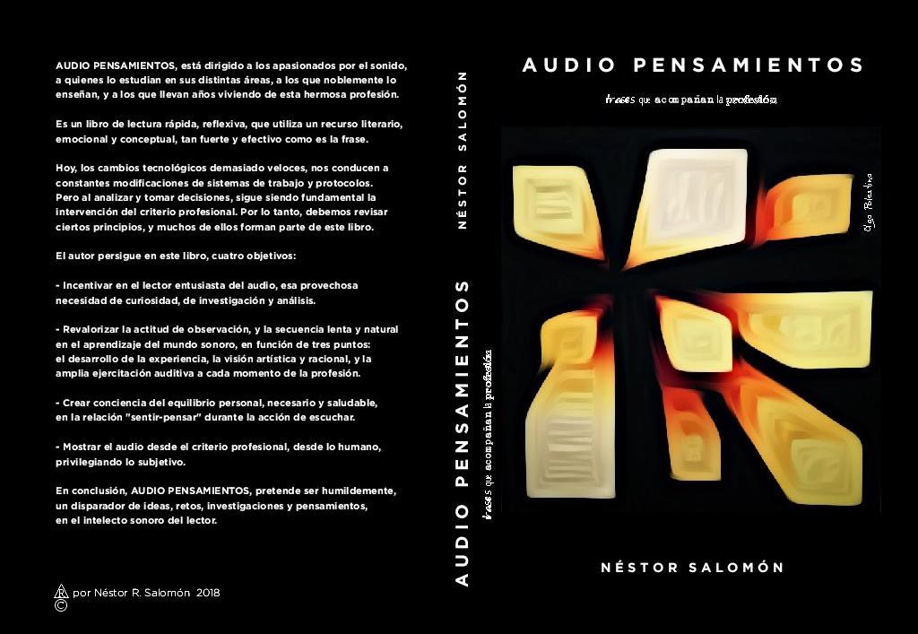 Portada y contraportada del libro AUDIO PENSAMIENTOS de Nestor Salomon
