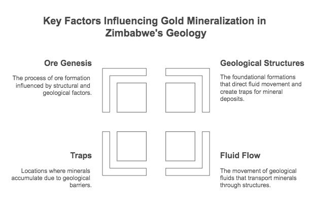 key factors influencing gold mineralization in zimbabwe's geology
