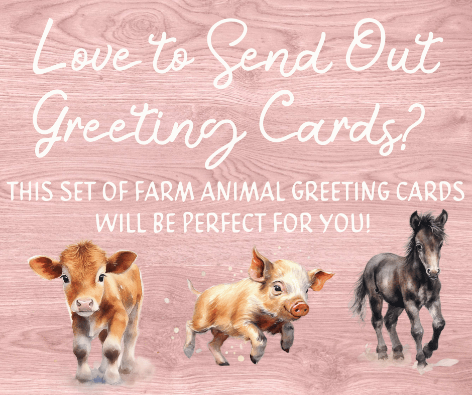 🚜 39 Printable Farm Animal Greeting Cards | 4x6 and 5x7 Country ...
