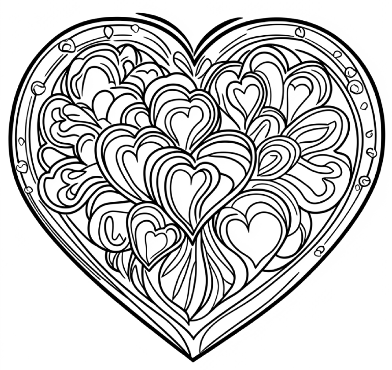 Bold and Easy Sweet Hearts Coloring Book