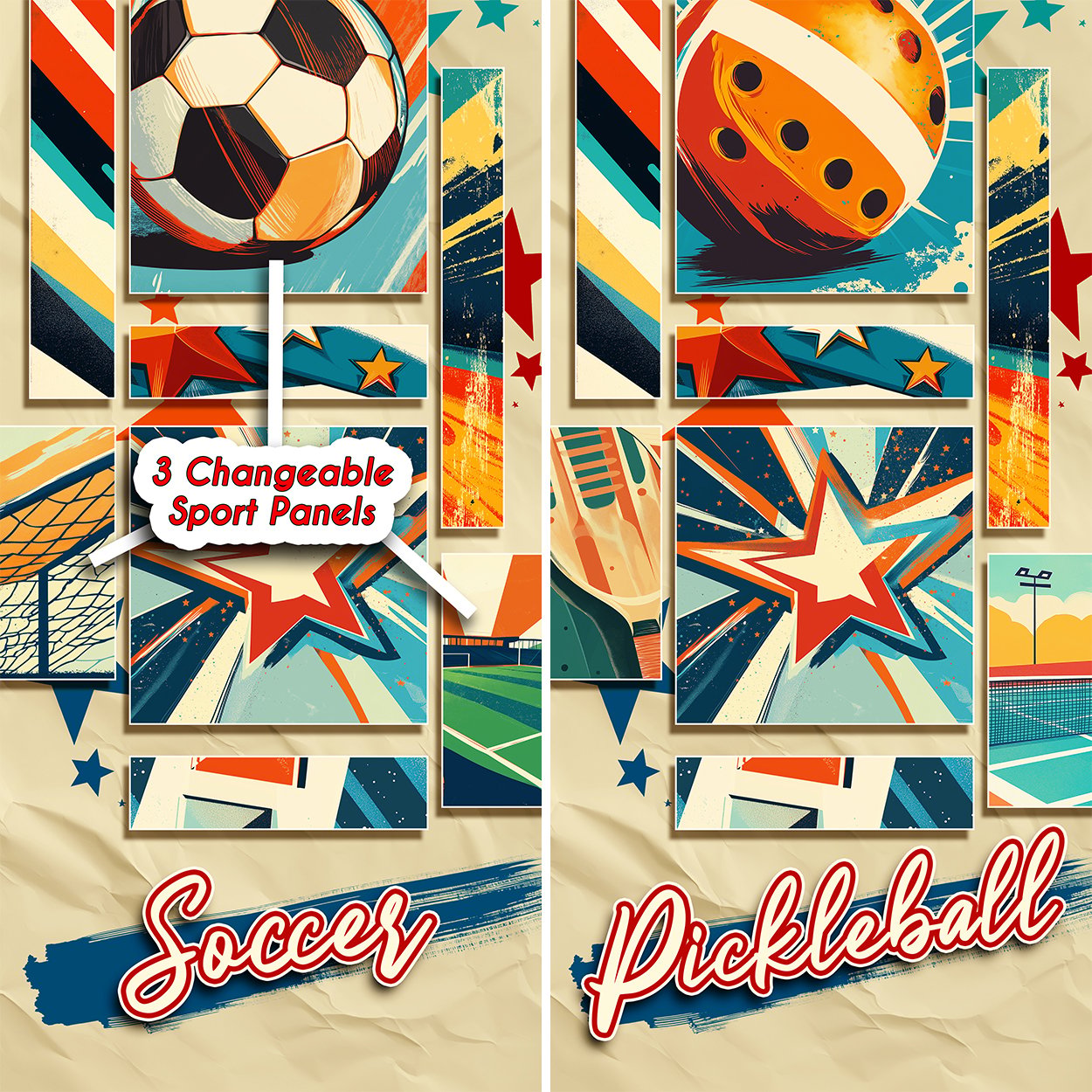 Painted Photoshop Template, Digital Background, Layered Design, Multi Sport, Retro, Team and School Photographers, Photo Day, Media Day, Sports Pics, Customizable