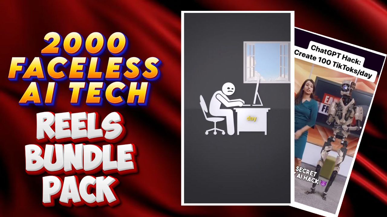 Face Less Machines 2000 faceless ai tech reels bundle - Payhip