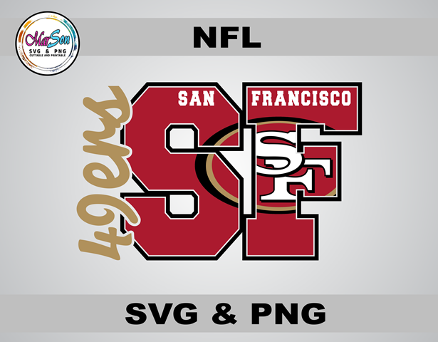 San Francisco 49ers SVG and PNG digital design – NFL football team logo cut file for Cricut, Silhouette, sublimation, and DTF printing