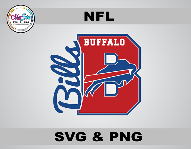 Buffalo Bills SVG and PNG digital design – NFL football team logo cut file for Cricut, Silhouette, sublimation, and DTF printing