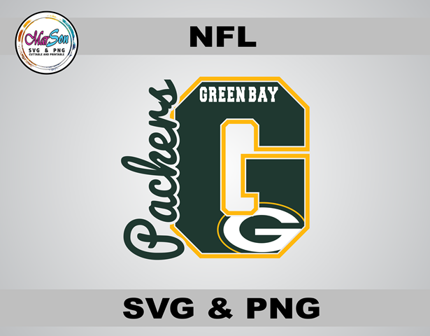Green bay Packers SVG and PNG digital design – NFL football team logo cut file for Cricut, Silhouette, sublimation, and DTF printing