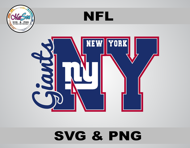 New York Giants SVG and PNG digital design – NFL football team logo cut file for Cricut, Silhouette, sublimation, and DTF printing