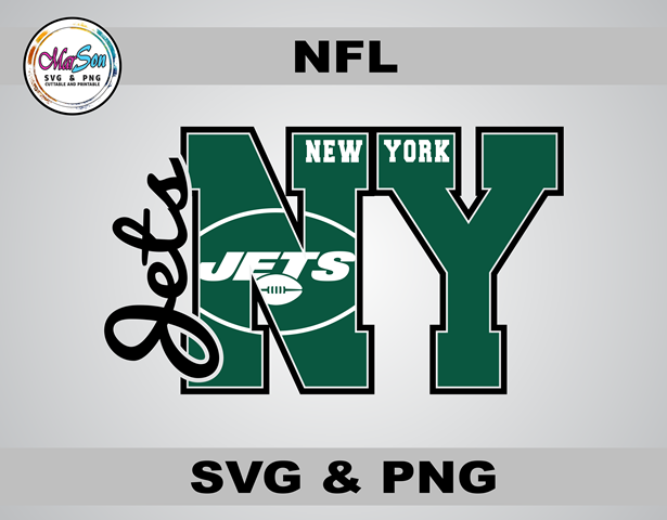 New York Jets SVG and PNG digital design – NFL football team logo cut file for Cricut, Silhouette, sublimation, and DTF printing