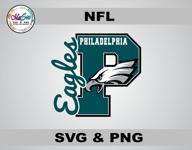Philadelphia Eagles SVG and PNG digital design – NFL football team logo cut file for Cricut, Silhouette, sublimation, and DTF printing