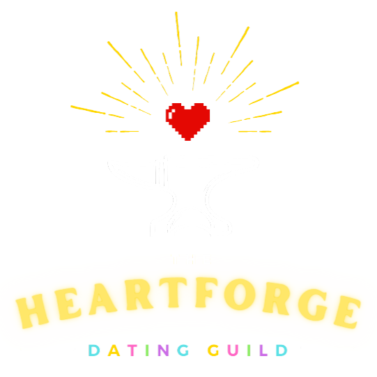 Neon Arcade Style Logo featuring an anvil and a heart