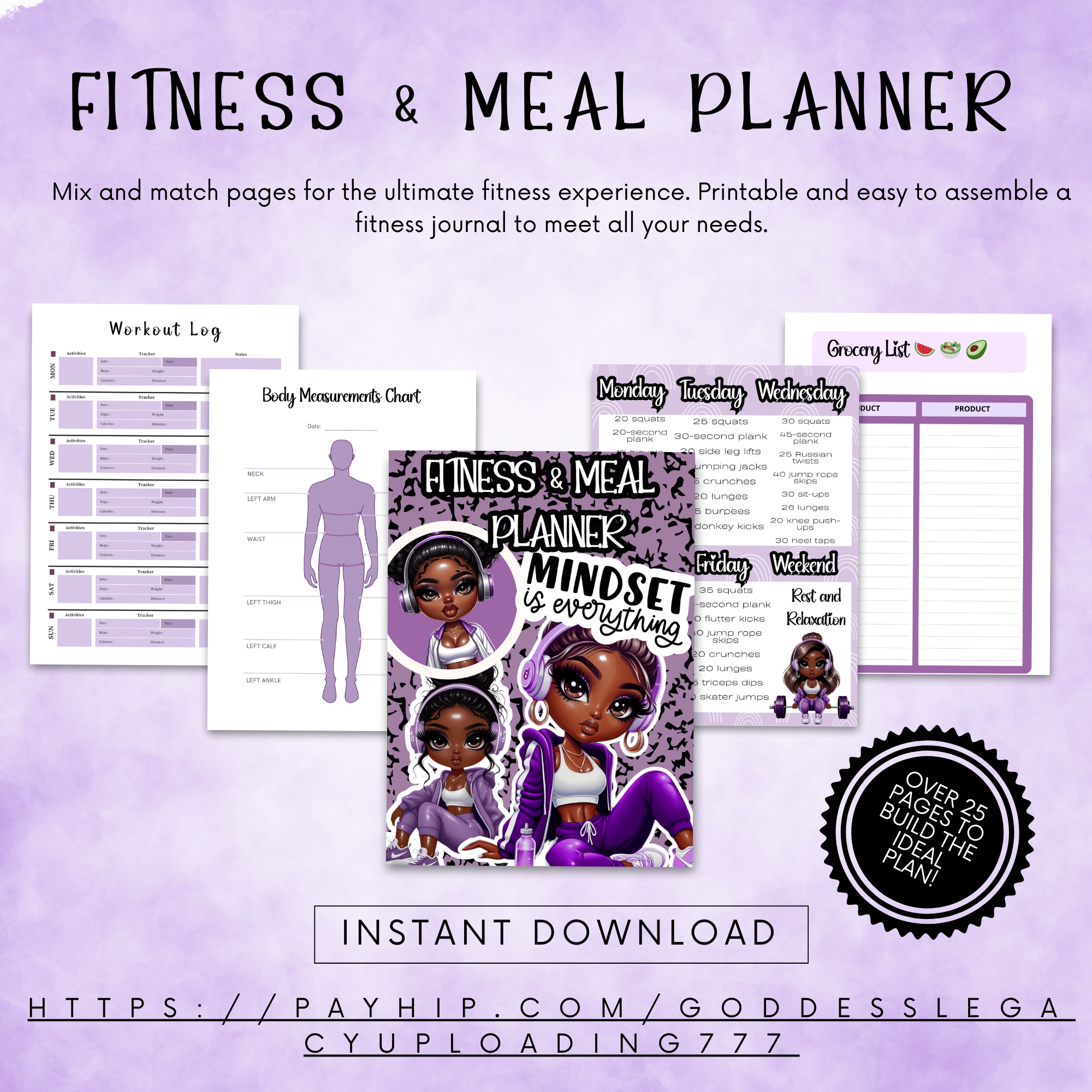 Printable Fitness and Meal Planner - Payhip