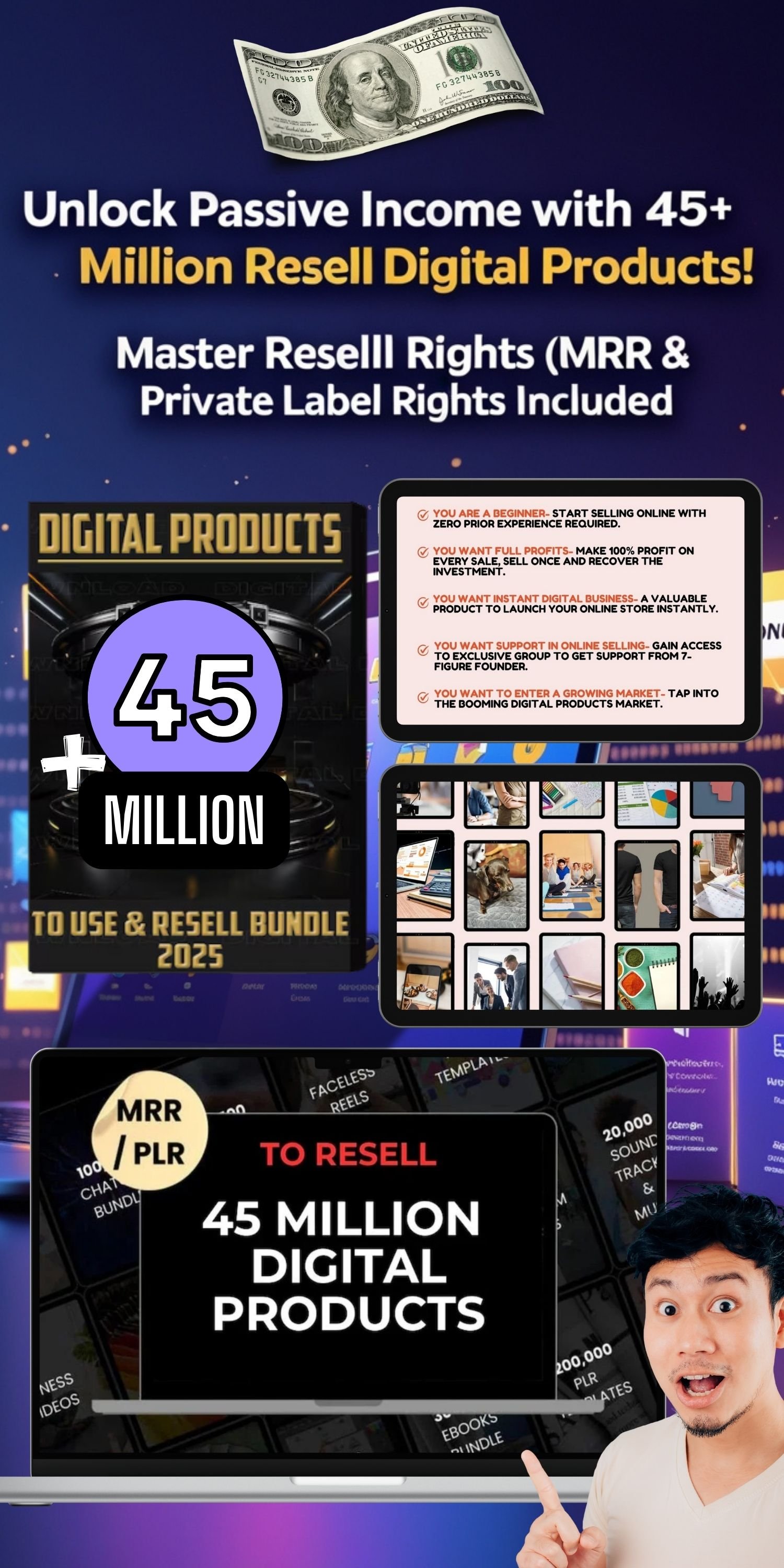 Resell Rights Included 45 Million Resell Digital Products Bundle 🔥: Passive Income with PLR ...