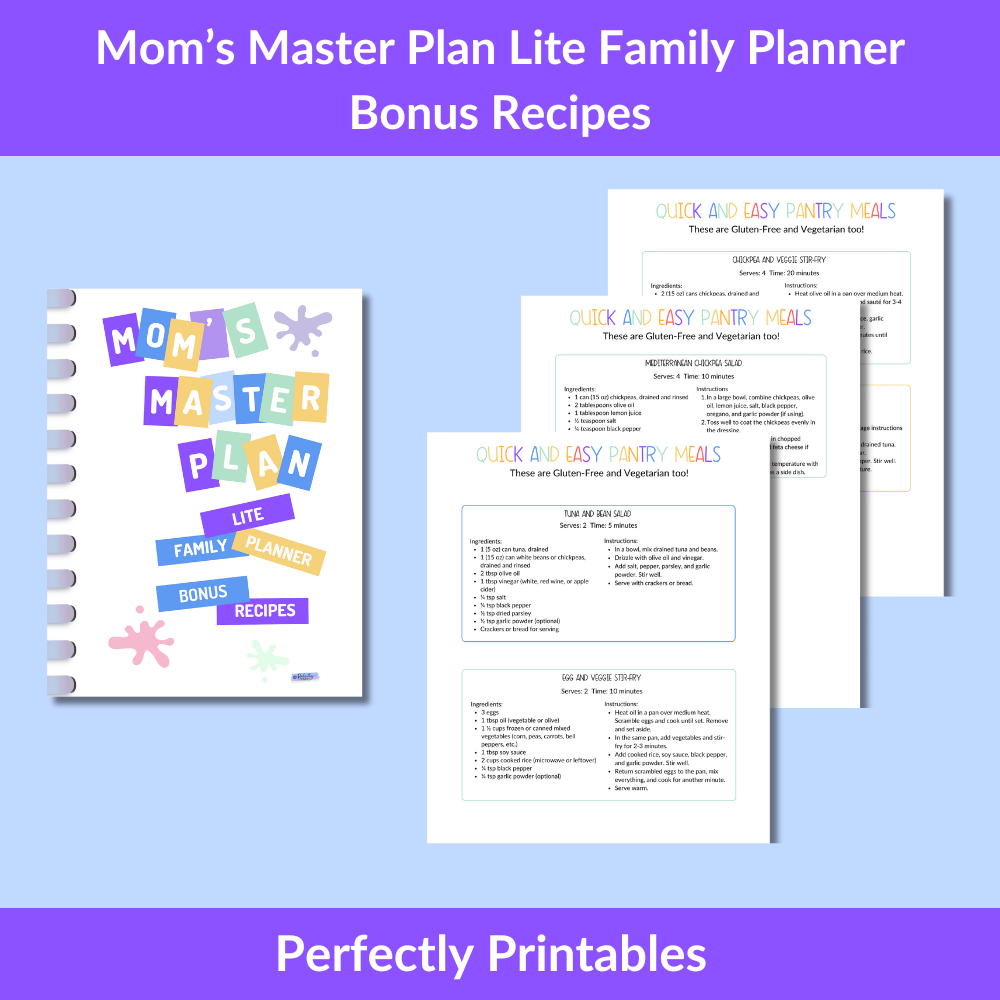 Printable planner pdf to organize, save time, and budget