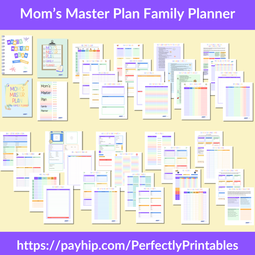 Perfectly Printables - Mom's Master Plan Family Planners - Payhip