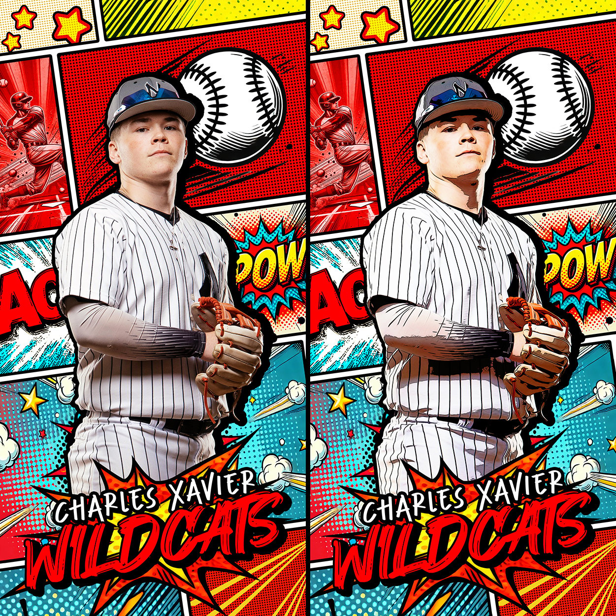 Comic Photoshop Template, Digital Backgrouond, Composite Photos, Multi Sport Design, Team Pics, Photo Day, Media Day, Comic Book, Fun, Portraits, Schools and Teams, T&I