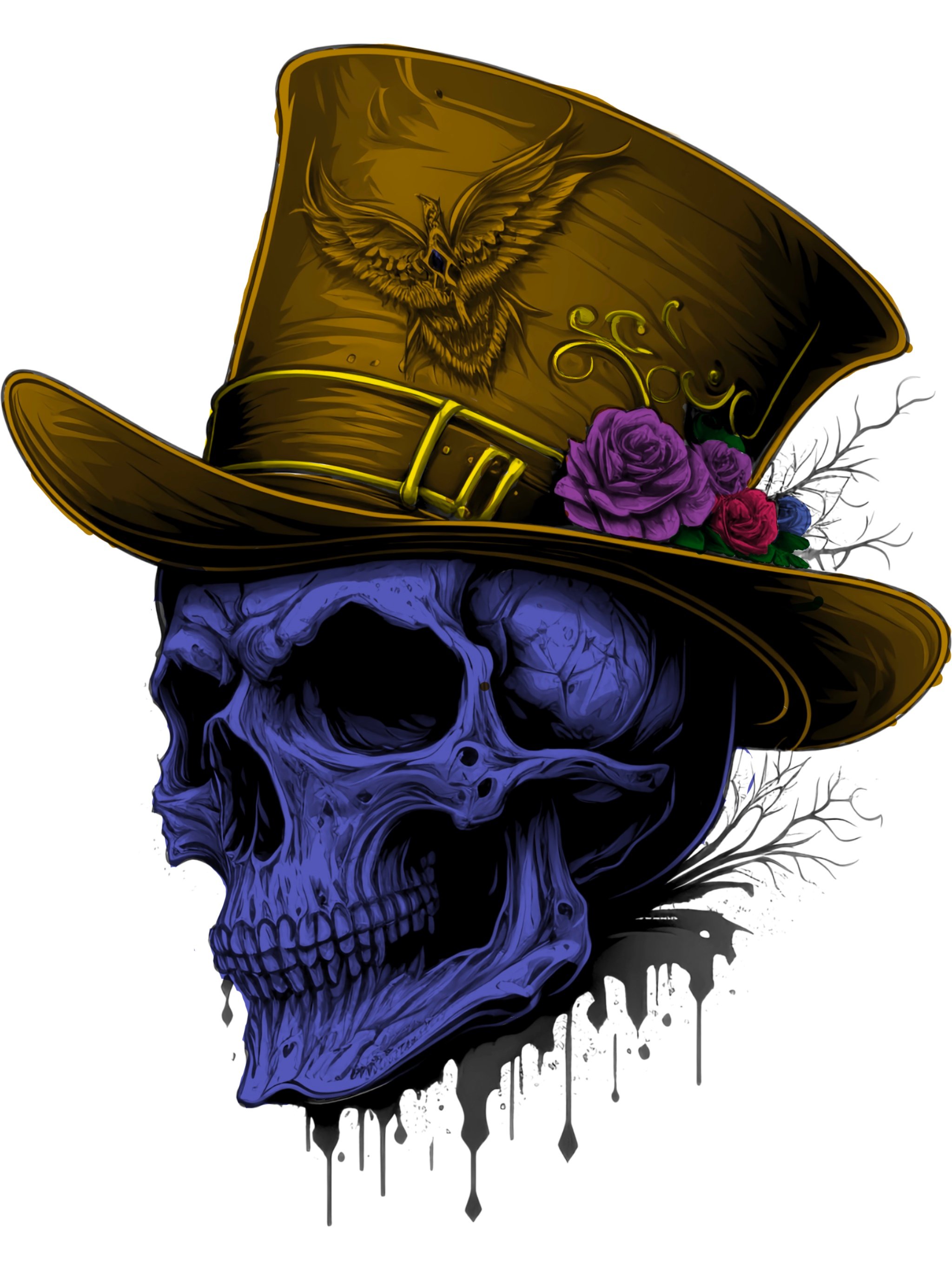 Skull Top Hat sticker - Payhip