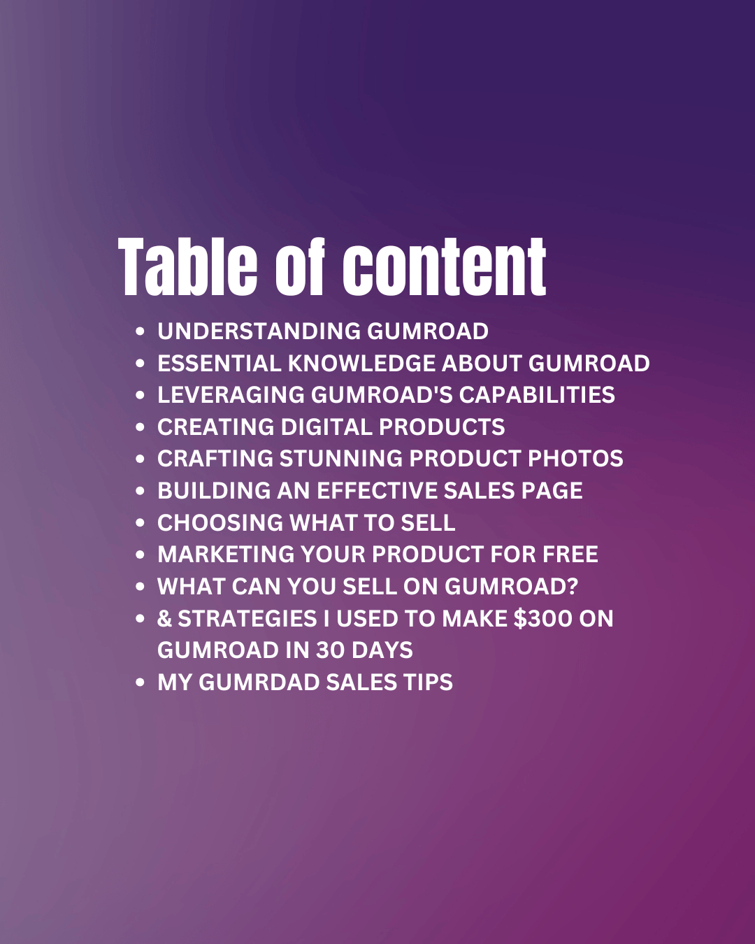 gumroad, sell on gumroad, gumroad tutorial, gumroad course, digital products, notion guide, gumroad blueprint, sell products online, how to sell products, selling with gumroad