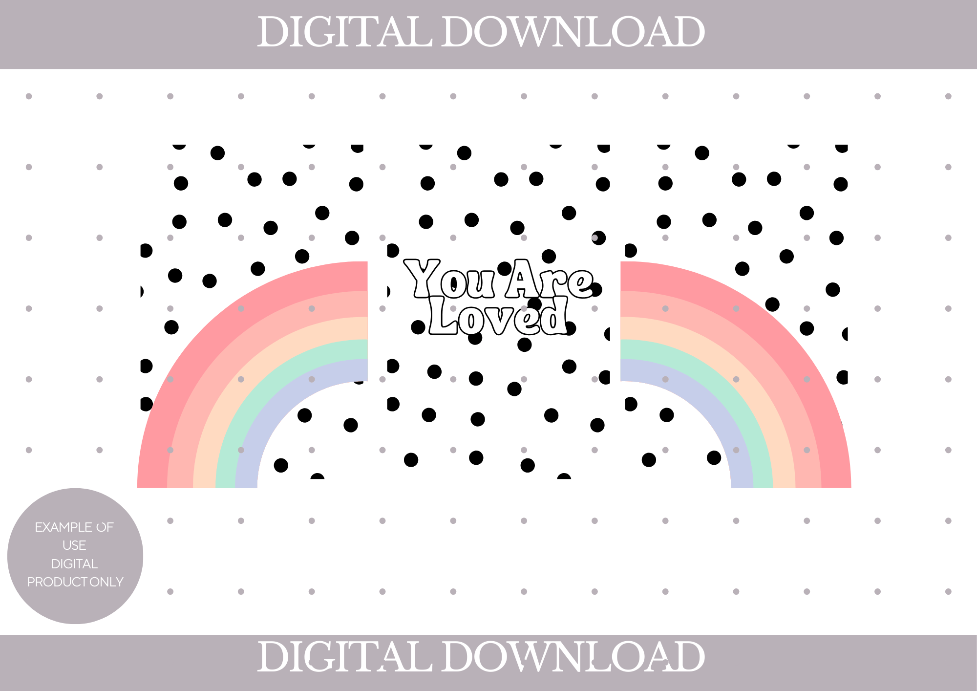 Polka dot rainbow digital prints - Payhip