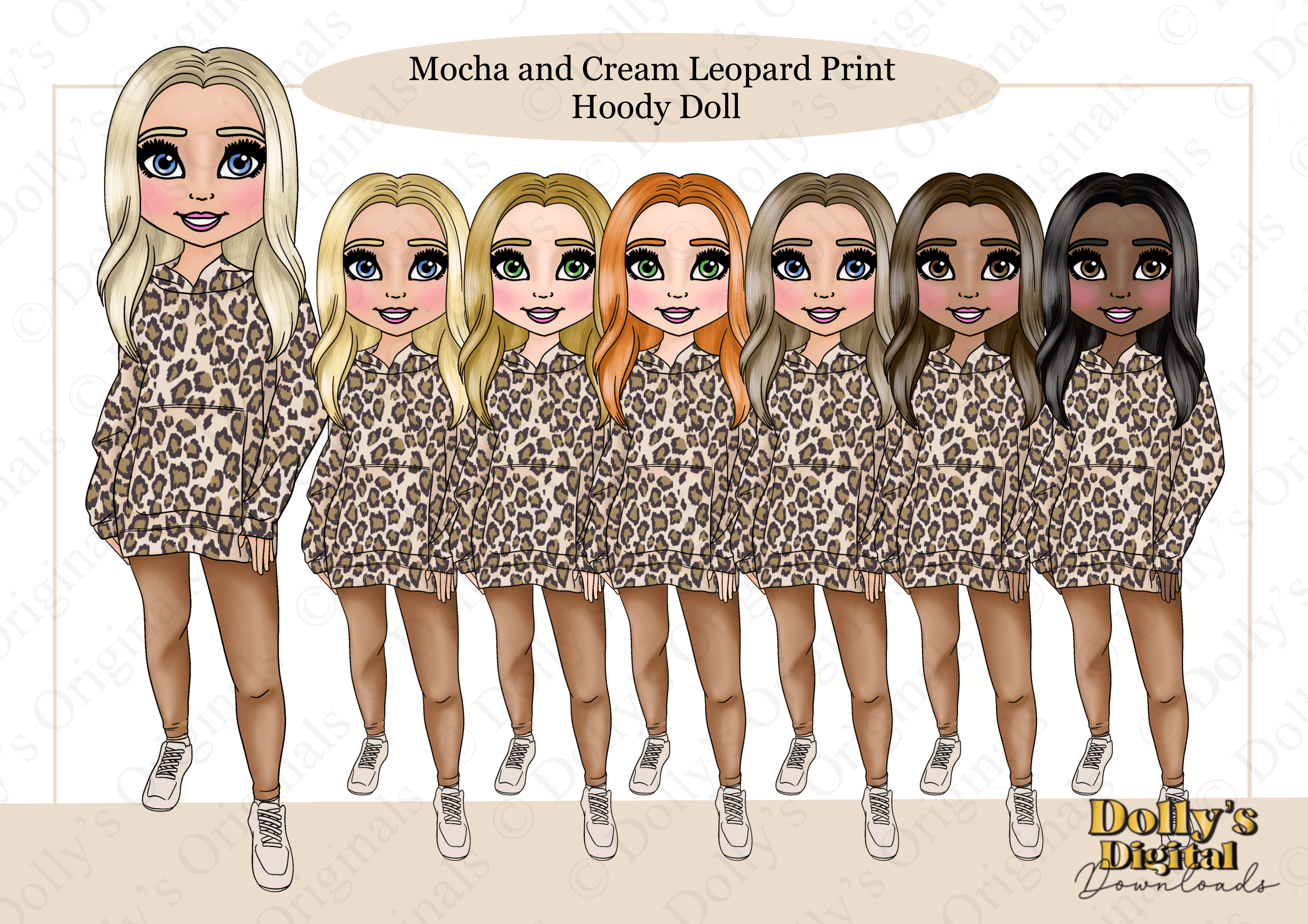 Mocha and Cream Leopard Print Hoody - Payhip
