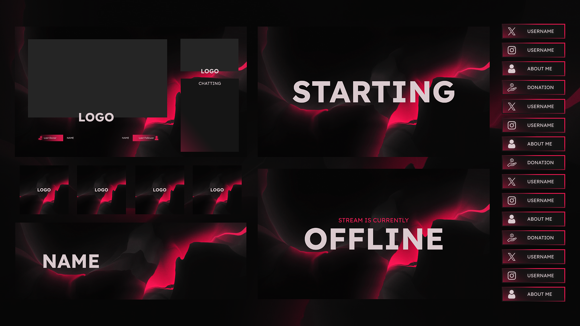 Pink Lava | Twitch Stream Overlay Package - Payhip