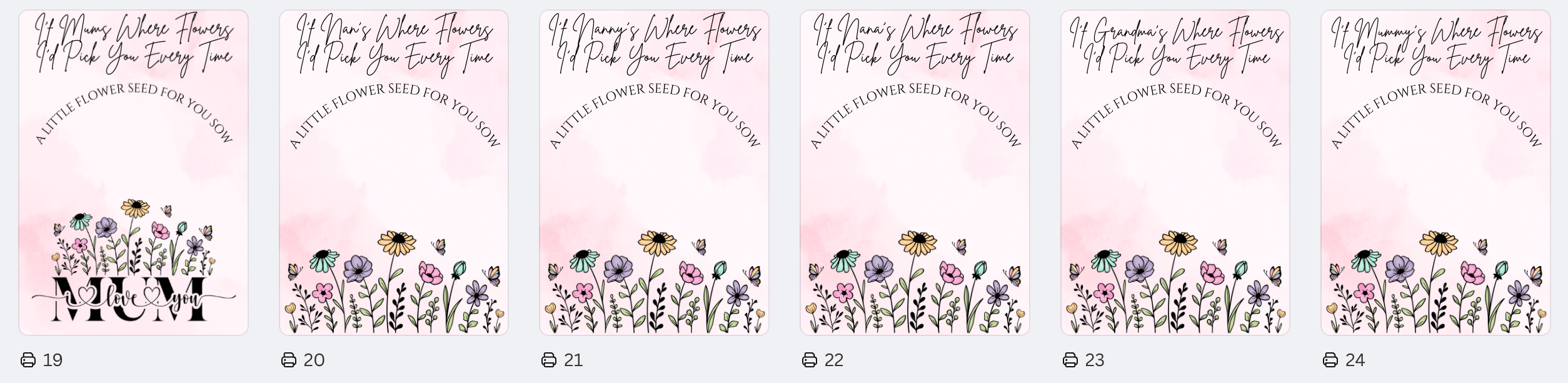 DIGITAL - Mother's Day Seed Print - Payhip